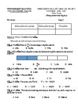 Phiếu kiểm tra giữa học kỳ II lớp 5 năm học 2016 - 2017 môn Toán